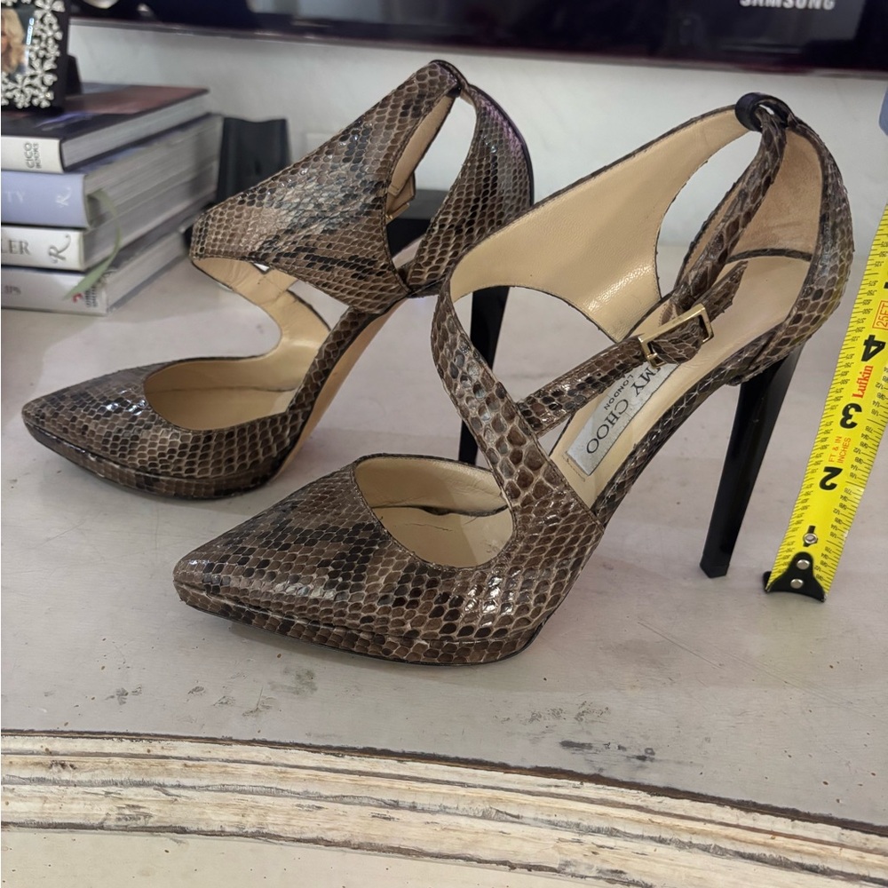 Jimmy Choo snake heels. Worn once.